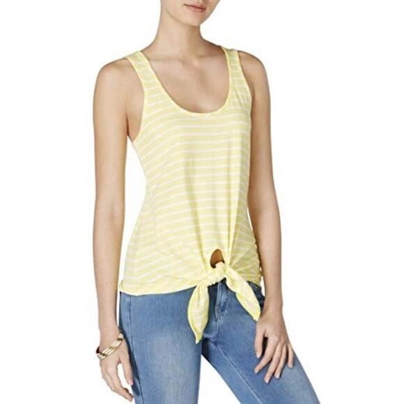 Maison Jules striped tie front tank top - Picture 1 of 5